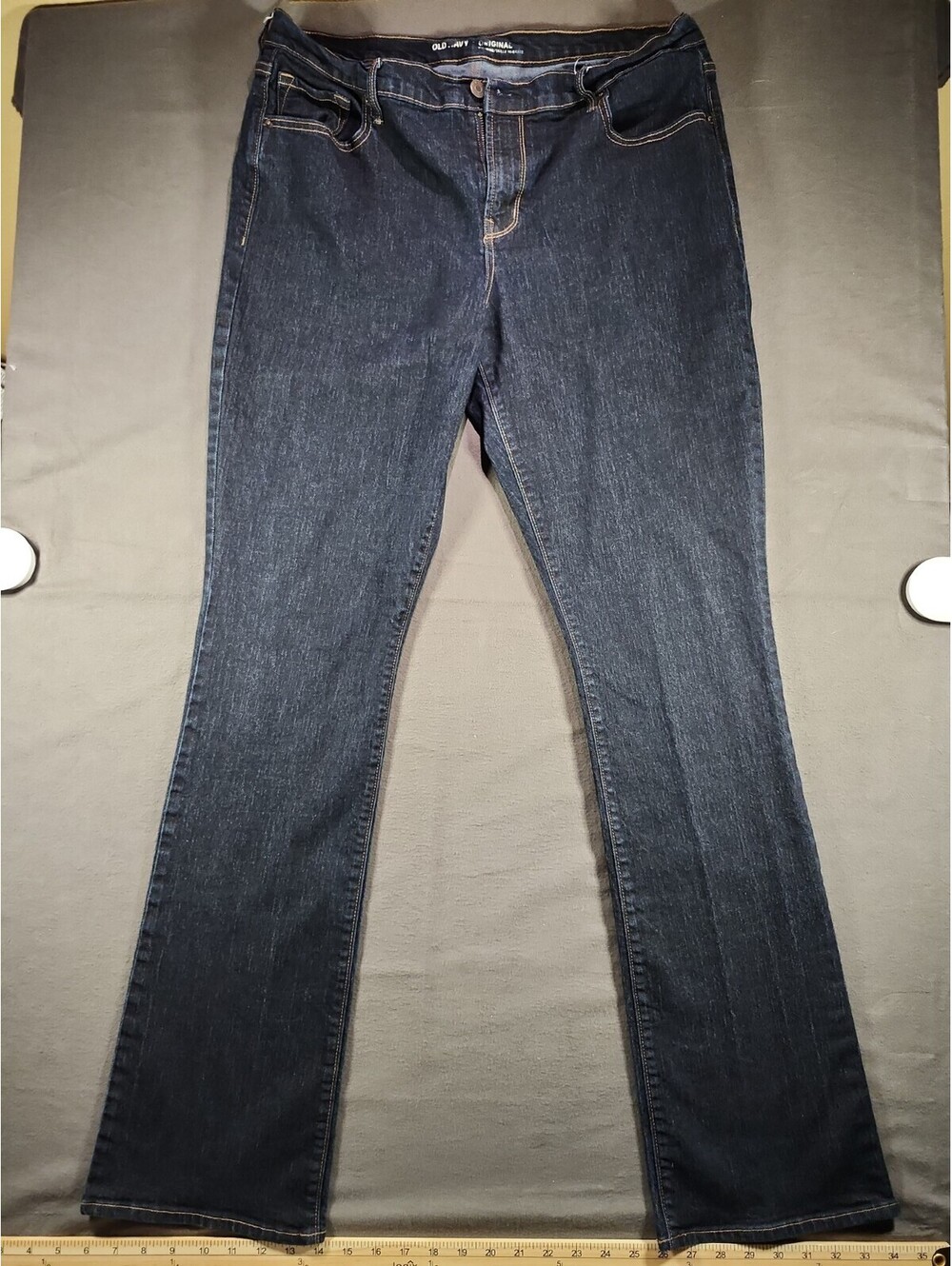 Old Navy Jeans Womens Original Mid-rise Bootcut Size 14-Tall 34-Waist Dark 0202
